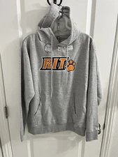 Rochester Institute Technology RIT Grey Pullover Hoodie Sweatshirt Size S NWOT