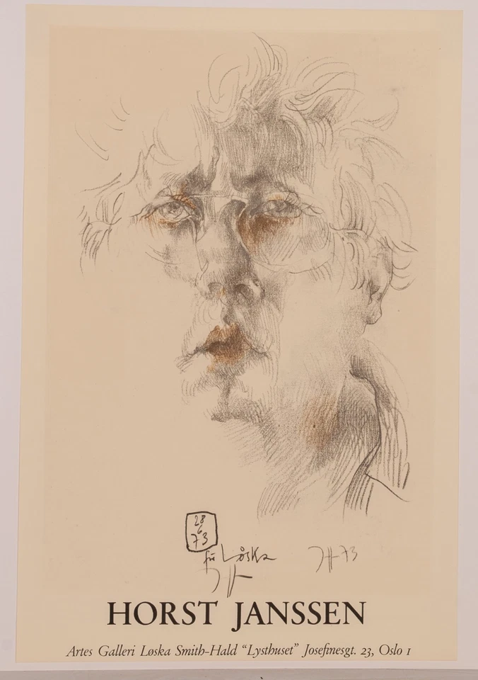 Horst Janssen/handsigniert/ Offset Lithografie /M2/1-23/12 - Bild 2 von 2