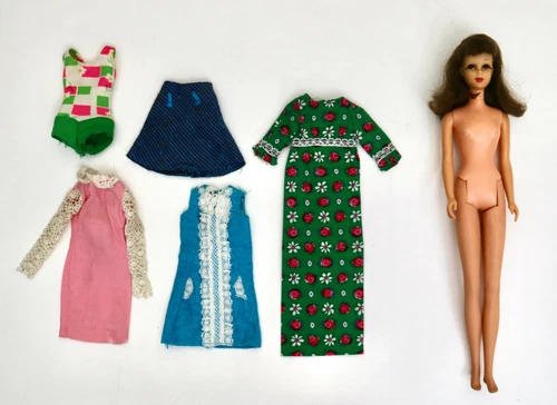 Barbie Family Mattel vintage mod bend leg Francie doll tagged clothing outfits
