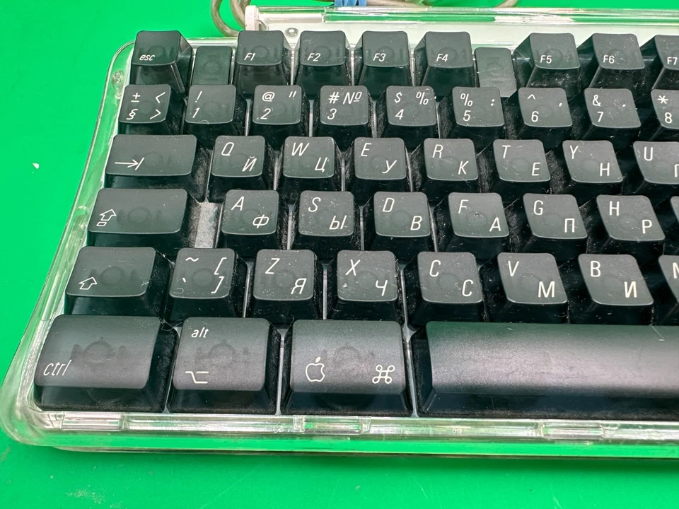 Vintage Apple Pro Keyboard USB Wired Black Transparent ~ Model M7803 ~(TT-441) - Image 2 of 4