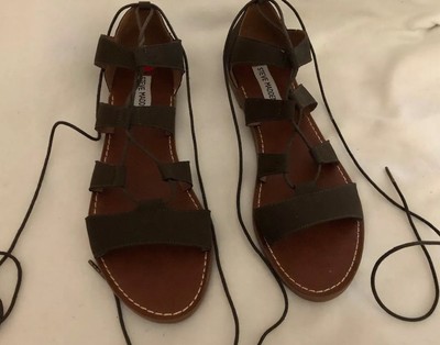 steve madden lace up flat sandals