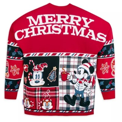 Disney Store Park Christmas Holiday Sweater Mickey Friends Spirit Jersey  Adult