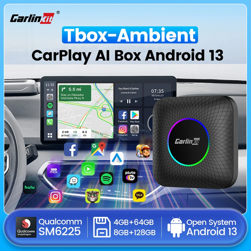 2025 Carlinkit 3 in 1 Android 13 Mini Carplay Ai Box Android Auto Wireless Carpl - Foto 2 di 16