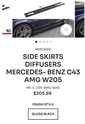 Maxton Design MERCEDES Side skirts diffusers mercedes- benz c43 amg w205 2018+