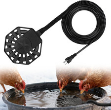 250W Submersible Chicken Waterer Heater- Thermostatic Control Deicer for Max 40