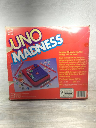 Vintage 1995 UNO Madness Tile Board Game Works Mattel - Parts only READ - Picture 4 of 4