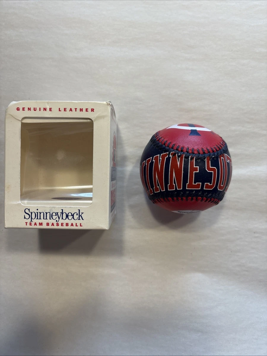 Ballon De Baseball Cuir Rouge Et Bleu Spinneybeck – Collection Avec Seau D’origine