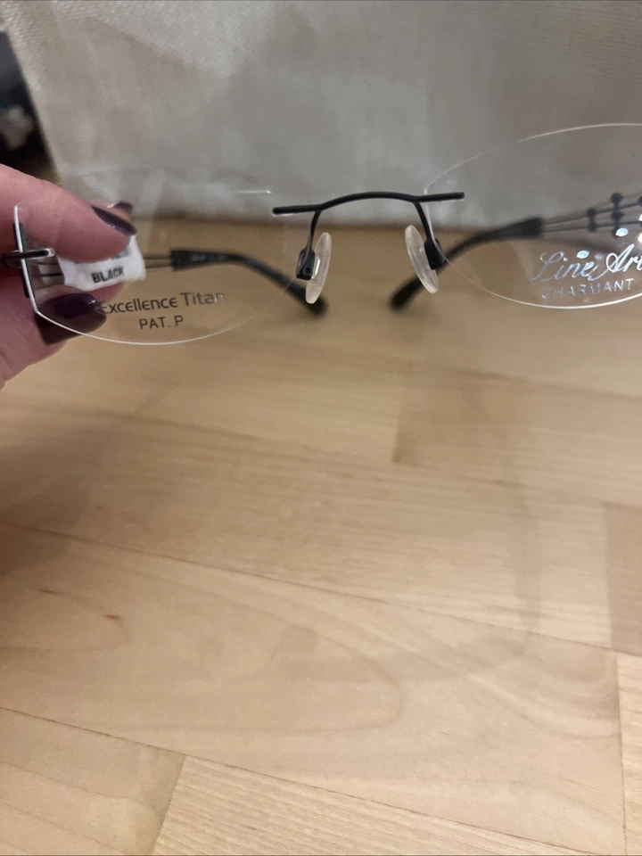 Gafas encantadoras XL2000 BK Titan Line arte marco negro sin montura Japón 51-19 135 Foto 2 de 4