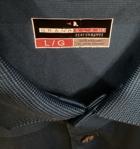 Polo Grand Slam Performance blu grande 100% poliestere - Foto 2 di 5