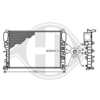 1X KüHler, MotorküHlung Diederichs DCM2406 Passend FüR MERCEDES-BENZ