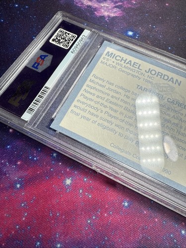 Michael Jordan Card 1990-91 North Carolina Collegiate Collection #3 PSA 9 - Picture 3 of 4