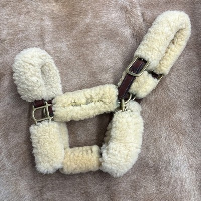 Beval Shipping Halter With Sheepskin And Brass Hardware