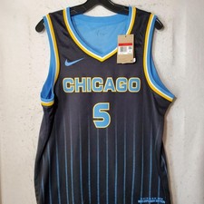 Chicago Sky Basketball Jersey Women Large Black WNBA Nike Dri Fit Reese 5
