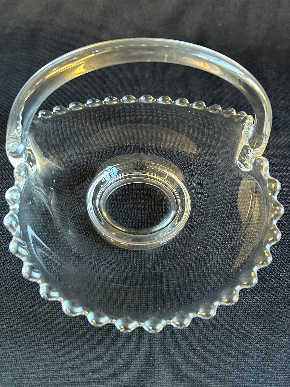 Vintage Imperial Glass Candlewick Basket