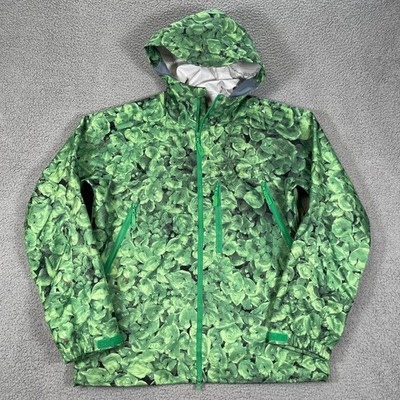Burton Idiom Jacket Mens M Green Hiroshi Fujiwara Lily Print 2009 Snowboard Ski