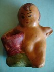 Original Mud Baby Winged Angel Clay Pottery Handcrafted Painted Glazed 3 1/2"H — photo 2