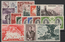 TIMBRES MONACO Année 1956 Complète Sauf Série TAXE Surchargé NEUF**