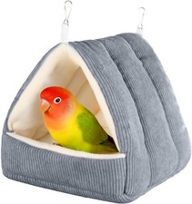 Plush Hanging Bird Nest Bed Grey