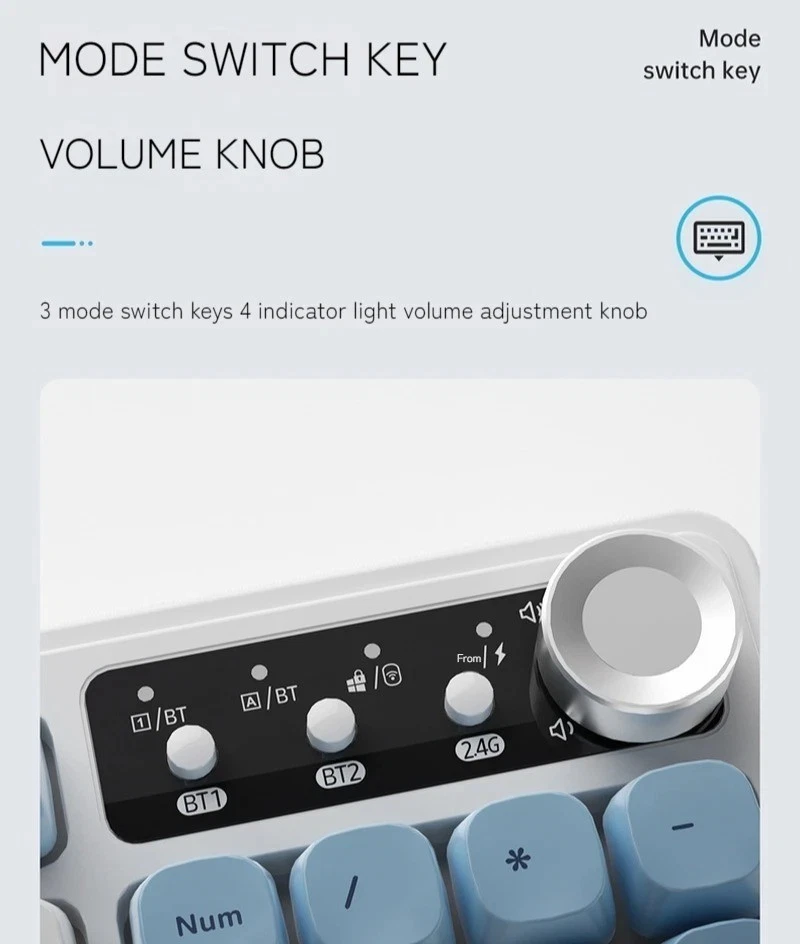 🎮 Ajazz AF98 Wireless Bluetooth 3-Mode Mechanical Gaming Keyboard ⌨️ - Image 2 of 4