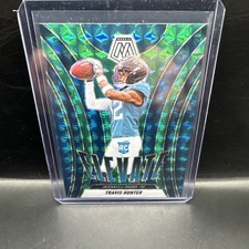 2025 Panini Mosaic - Elevate Travis Hunter #1 Green Mosaic Prizm (RC)