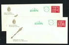 Canada #644-647, 1974 8¢ Winter Sports on 4 classic House of Commons cachet FDCs