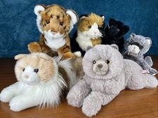 Lot Of 6: 4 Douglas Cats +Tiger, 1 Rare Bukowski, 1 Vintage Ty Calico 14-19” EUC