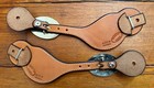 SUPERB  Hand Carved SILVER MOUNTED LADIES COWBOY SPUR STRAPS BY TONY OF NEVADA — photo 2