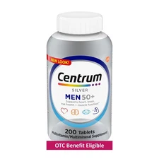 Centrum Silver Mens 50 Plus Multivitamin With Vitamin B & D3, 200 Count