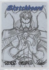 1998 SkyBox Marvel Creators Collection Blue Doctor Strange #19 Sketch 4g8