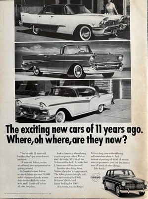 1967 Volvo Original Vintage Advertisement 11 Years Ago Classic Car Print Ad