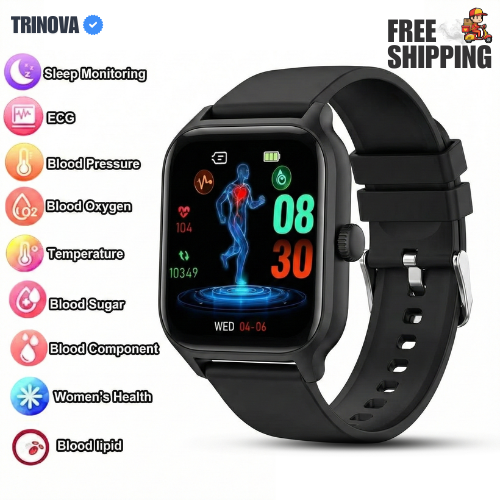 medical grade Black smart watch │IOS & Android Watch