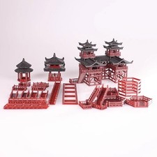 Chinese Ancient Building Pavilion Model Plastics Aquarium Bonsai Ornaments Gift
