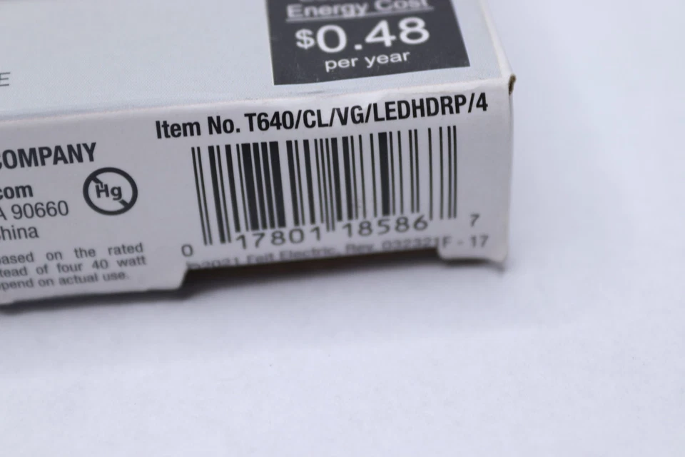 (4-Pk) Feit Electric Candelabra LED Light Bulb Glass Clear Warm White 40W - Image 2 of 4