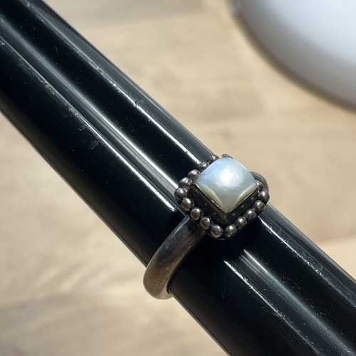 Vintage Silpada Ring Sterlingsilber Perle - Größe 8 -- K2