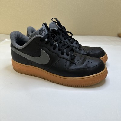NIKE AIR FORCE 1 BLACK-GUM-GREY Mens SZ 11.5 CT7875-994