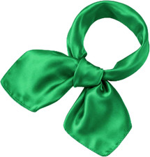 Womens 23.6 inch Satin Silk Feeling Formal Square Neck Scarf Head Hair Wraps Ker