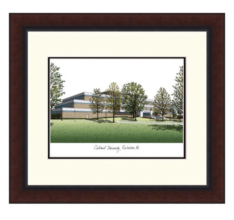 Campus Images OAKLAND UNIVERSITY LEGACY ALUMNUS FRAMED LITHOGRAPH