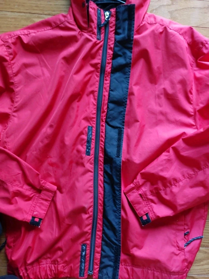 EUC Cutter & Buck Men's CB WeatherTec Red 'Chinook' Golf Jacket Large Full Zip - Image 4 of 4