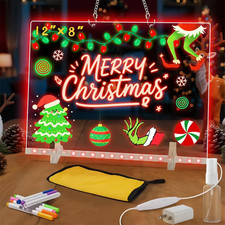 Lumiboard Led Drawing Board with 7 Colors,12"X8" Acrylic Dry Erase Board with Li