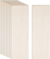 Basswood Craft Sheets 12 Pack, 12x4x1/8 Inch Unfinished Plywood for DIY Projects