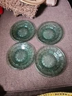 Doric and Pansy Teal green plates by Jeanette 6" X4