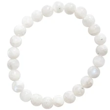 [1] CHARGED Rainbow Moonstone Crystal 6mm Bead Stretchy Bracelet REIKI Energy!