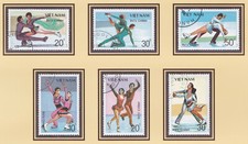 Vietnam Eiskunstlauf 1988 gestempelt
