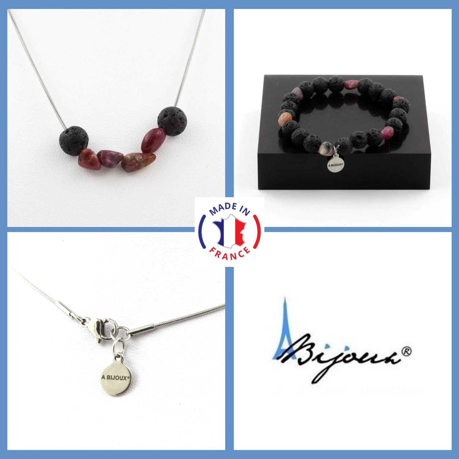 Parure de perles en tourmaline rubellite du Brésil pour illuminer vos tenues de soirée en taille P