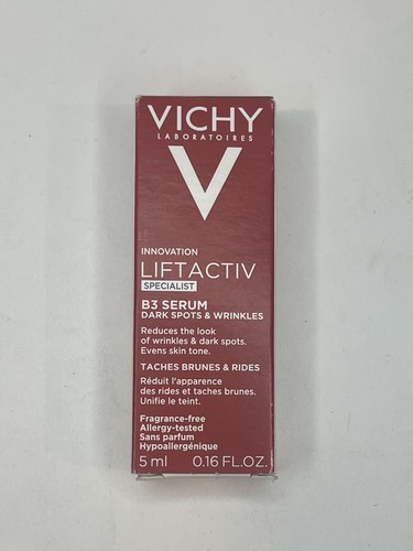 VICHY LiftActiv Vitamin B3 Face Serum-Dark Spots & Wrinkles Mini .16 Oz -NIB
