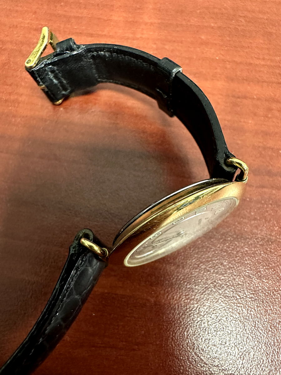 VTG RARE Movado ESQ Subdial 15J 27mm Gold Plated Quartz Watch 87.09.820 Swiss Vintage Classic Men main image 3
