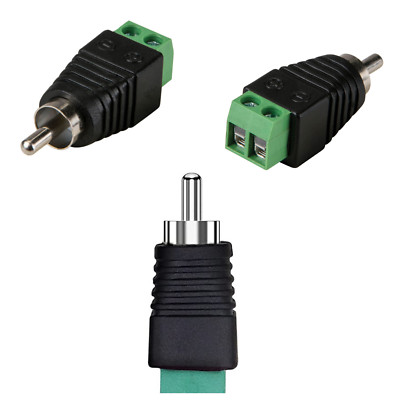 Speaker Wire cable to Audio Male RCA Connector DC Power Adapter 5.5mm