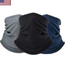 Winter Neck Warmer Gaiter Fleece Windproof Ski Face Mask Scarf for Cold Weather