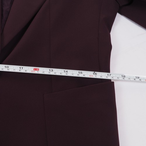 Burberry London Vintage Women's Burgundy Wool Satin Blazer Jacket IT 44 / US 10 - Picture 16 of 16