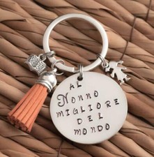 Personalized Leather Tassel Keychain Gift Best Grandpa World
